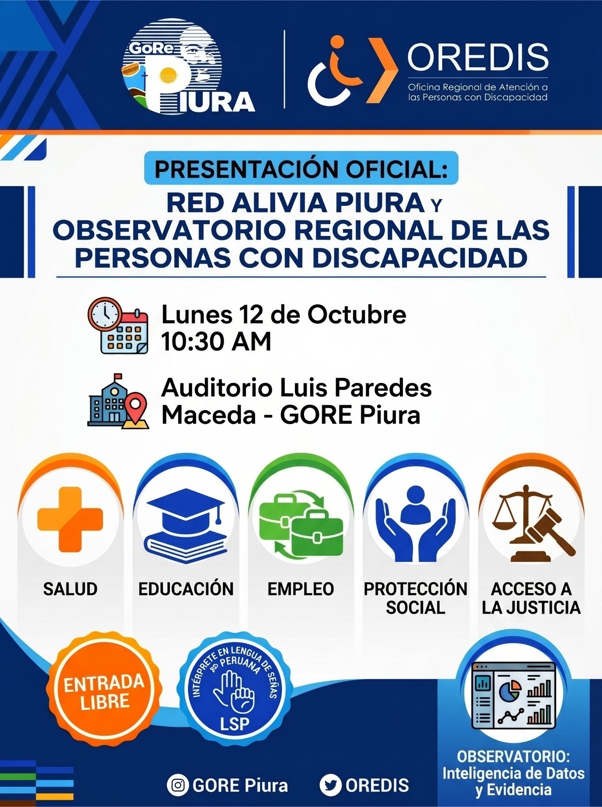 Presentación Oficial de Red Alivia y Observatorio de la Persona con Discapacidad